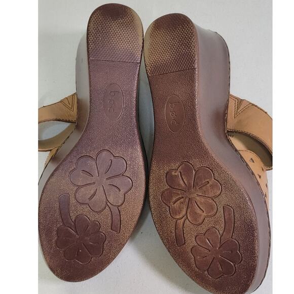 b.o.c Born Sandals Womens 9 Concept Wedge Slides Cut Out Tan Sandals Boho Casual - Picture 9 of 10